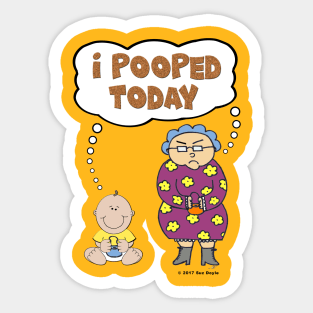 I Pooped Today (Edna and Edwina) Sticker